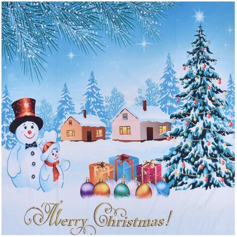 Weihnachtlicher Wandbehang mit Schneemann, Wohnzimmerdekoration, 150 x 150 cm