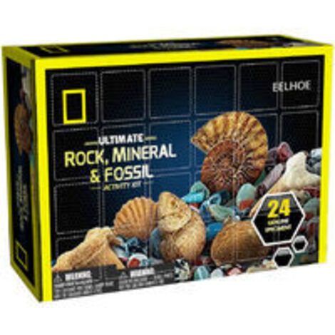 Weihnachts-Adventskalender, Weihnachtskalender 2022, Adventskalender, Mineraliensammlung Geschenkset, Adventskalender für Kinder, Weihnachts-Countdown-Kalender-Kit