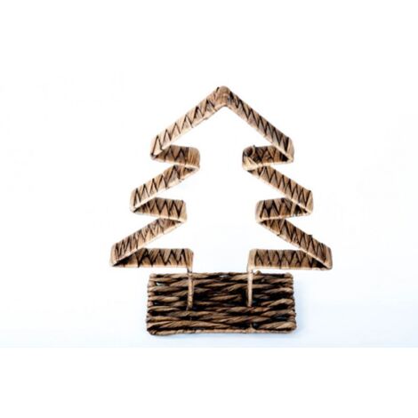 Weihnachts-Dekobaum Seegras Tannenbaum Weihnachtsbaum Christbaum Baum Deko - 33x12x43 cm mit Silhouette