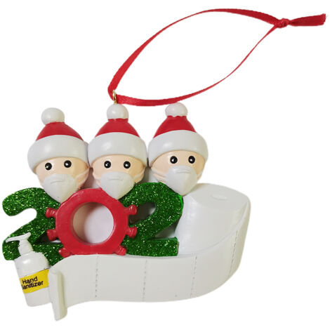 Weihnachts-Hängedekoration  Dreistufiges Design mit Platz für Personalisierung  Hochwertiges Kunstharz (9,3 x 7,7 cm)