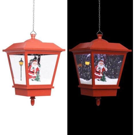Weihnachts-Hängelampe LED-Licht und Weihnachtsmann Rot 27×27×45