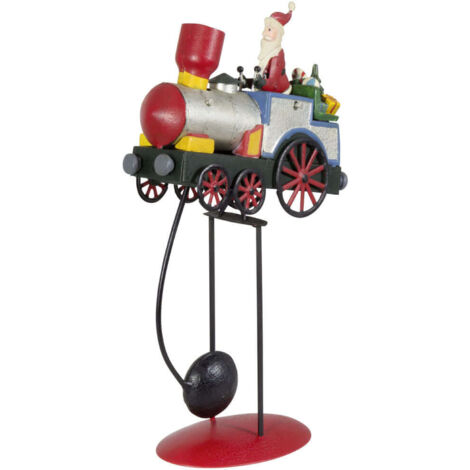 Weihnachts-Lokomotive - Tischdeko Balance Pendel Zug 34cm
