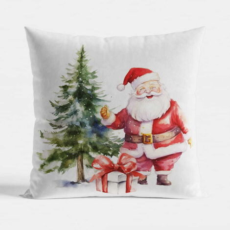 Weihnachts-Samt-Kissenbezug 40x40 Weihnachtsmann