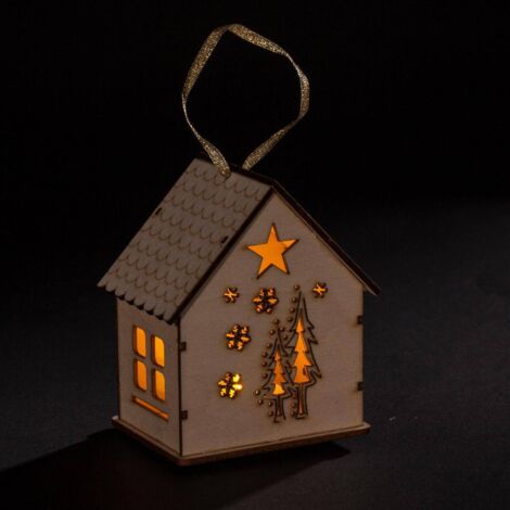 Weihnachtsanhänger Chalet 1 LED -