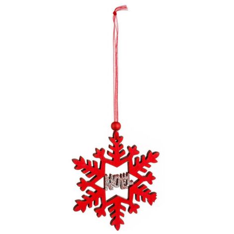 Weihnachtsanhänger Holz Flake Pailletten -