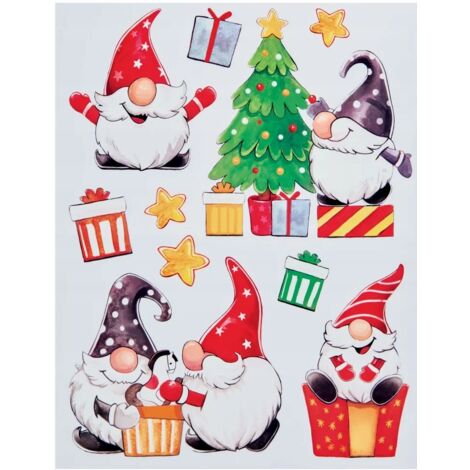 Weihnachtsaufkleber für Fenster, Glas, FROHER WEIHNACHTSMANN Livarno Home