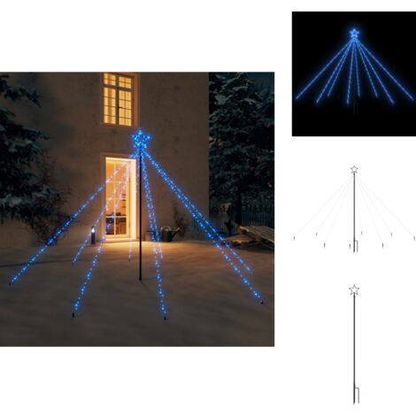 Weihnachtsbäume - Living Weihnachtsbaum-Lichterketten Indoor Outdoor 400 LEDs Blau 2,5 m