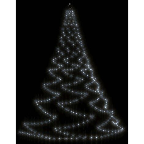 Weihnachtsbaum an der Wand mit Metallhaken 260 LED Kaltweiß 3 m vidaXL
