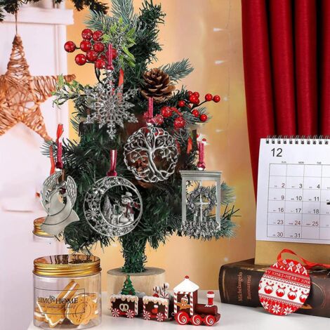 Weihnachtsbaum-Anhänger aus Zinnmetall zum Selbermachen – Dekoration für Weihnachtsbaumpartys und Zuhause
