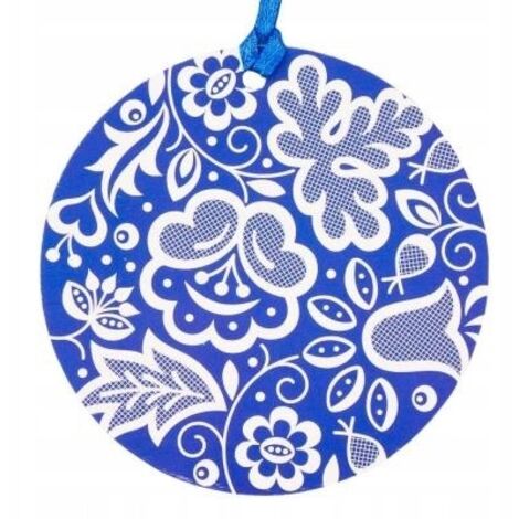 Weihnachtsbaum-Anhänger – blauer Kujawy-Kreis