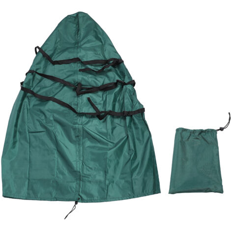 Weihnachtsbaum-Aufbewahrungstasche, multifunktional, winddicht, wasserdicht, Sonnenschutz, 420D-Gewebe, vertikale künstliche Staubschutzhülle für den Außenbereich, dunkelgrün, 45 x 94 Zoll