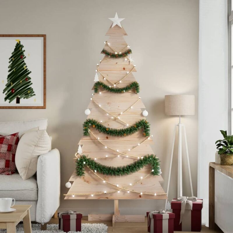 Weihnachtsbaum Holz Zum Schmücken 180 Cm Massivholz Kiefer Vidaxl
