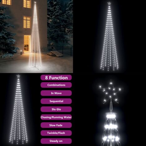 Weihnachtsbaum in Kegelform 752 LEDs Deko Kaltweiß 160x500 cm - Weihnachtsschmuck - Weihnachtsbaum - LED-Dekoration - Outdoor-Beleuchtung - Indoor-Beleuchtung - Home & Living
