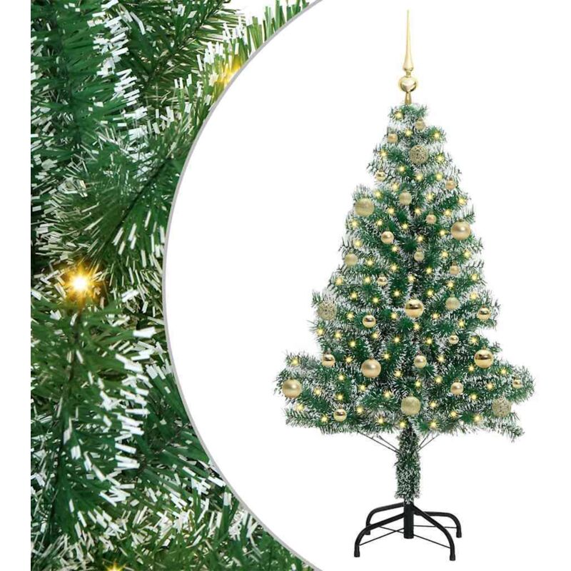 Künstlicher Weihnachtsbaum Beschneit Mit Led Licht 150 Cm Vidaxl