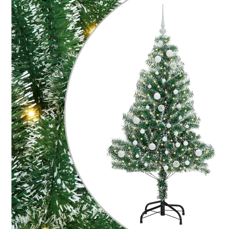 Künstlicher Weihnachtsbaum Beschneit Mit Led Licht 150 Cm Vidaxl