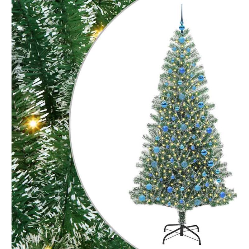 Künstlicher Weihnachtsbaum Beschneit Mit Led Licht 210 Cm Vidaxl