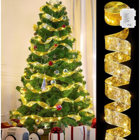 Weihnachtsbaum-Lichterkette, 100 LEDs, 10 m, gelb