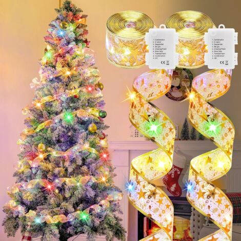 Weihnachtsbaum-Lichterkette, 100 LEDs, 10 m, gelb