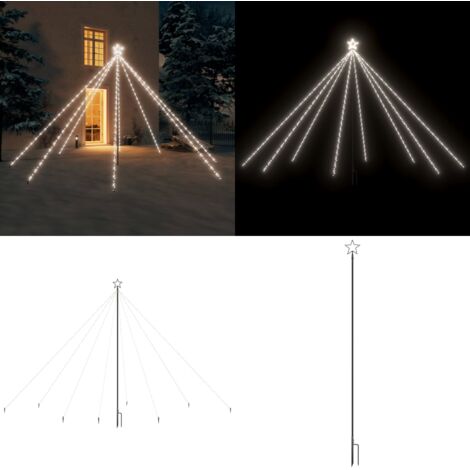 Weihnachtsbaum-Lichterketten Outdoor 576 LEDs Kaltweiß 3,6 m - Weihnachtsbaum Lichterkette -  Weihnachtsbaum Lichterketten - Home & Living