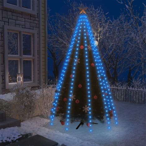 Weihnachtsbaum-Lichternetz mit 250 LEDs Blau 250 cm vidaXL
