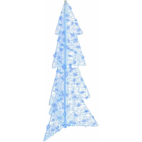 Weihnachtsbaum mit 100 LEDs Blau 120 cm Acryl vidaXL