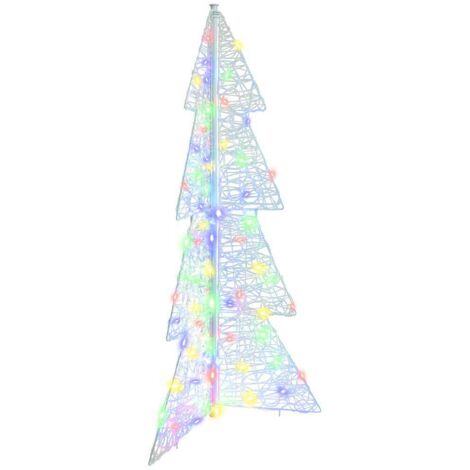 Weihnachtsbaum mit 100 LEDs Mehrfarbig 120 cm Acryl vidaXL