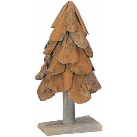 Weihnachtsbaum mit Ständer Braun 60 cm Massivholz Teak vidaXL