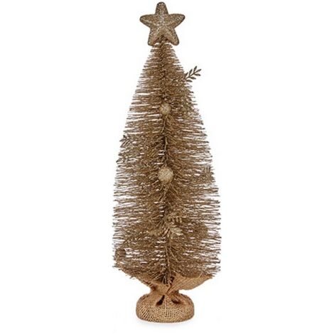 Weihnachtsbaum mit Stern 23 x 14,5 x 46 cm champagner