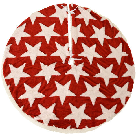 Weihnachtsbaumdecke aus Polyester mit Sternen L 1.2 Ø 100 cm