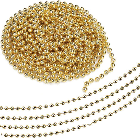Weihnachtsbaumkette golden 5 m (360) GABA