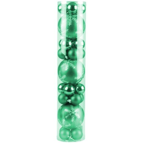 Weihnachtsbaumkugeln 27er-Set Christbaumschmuck Weihnachtsbaumschmuck Baumkugeln - grün
