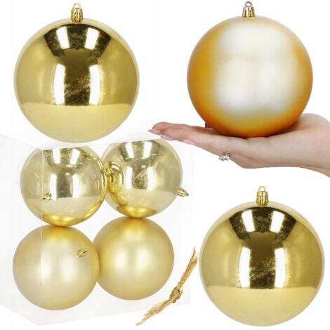 WEIHNACHTSBAUMKUGELN GESTECK 4 STÜCK WEIHNACHTSBAUM 12 CM SET UNZERBRECHLICH ANHÄNGER