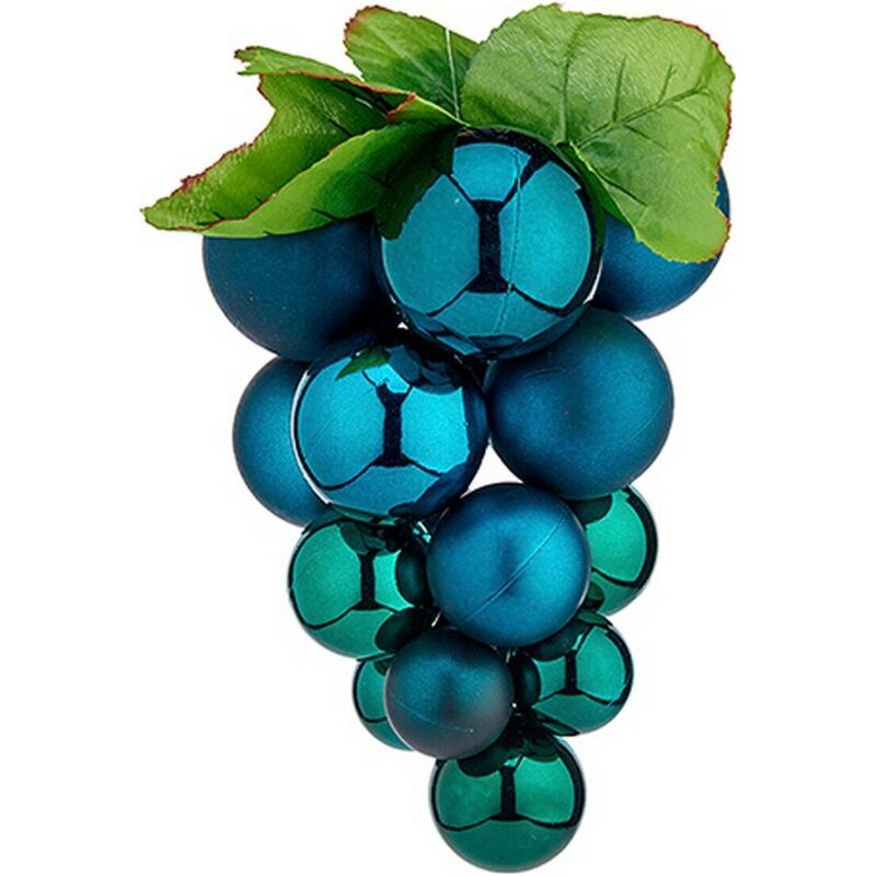 Krist+ Bola De Weihnachtskugel Trauben Klein Blau Kunststoff 14 X 14 X 25 Cm