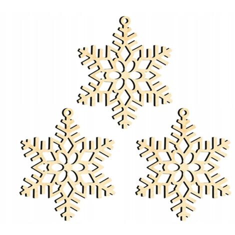 Weihnachtsbaumschmuck aus Holz Z24 3-tlg.