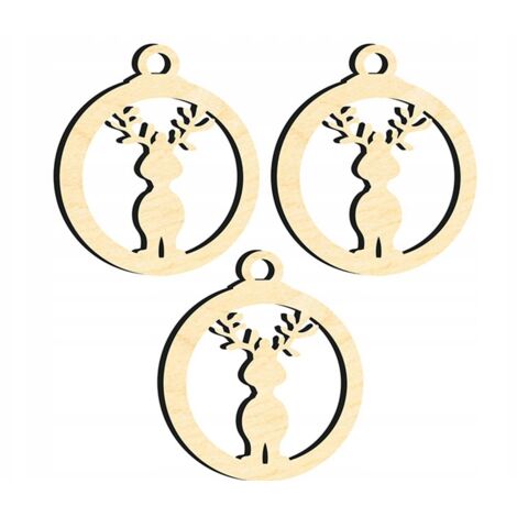 Weihnachtsbaumschmuck aus Holz Z61 3-tlg.