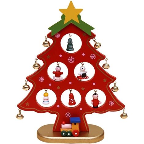 Weihnachtsbaumschmuck aus Holz zum Aufhängen für den Weihnachtsbaum, Zuhause und Garten