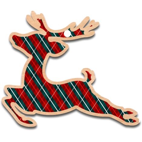 Weihnachtsbaumschmuck, Holz, D55, Rentier