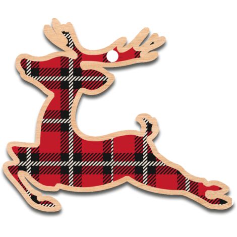 Weihnachtsbaumschmuck, Holz, D60, Rentier
