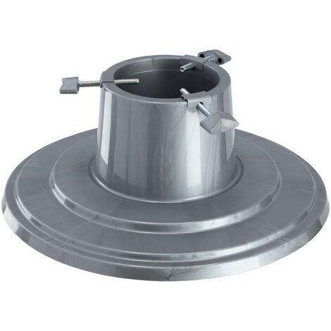 Weihnachtsbaumständer mit Wasserbehälter, Christbaumständer Silber, bis 2m