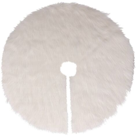 WEIHNACHTSBAUMTEPPICH 90 cm weiß FELL aus Polyester