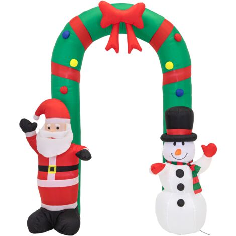 Weihnachtsbogen, aufblasbarer LED-Weihnachtsmann, Schneemann