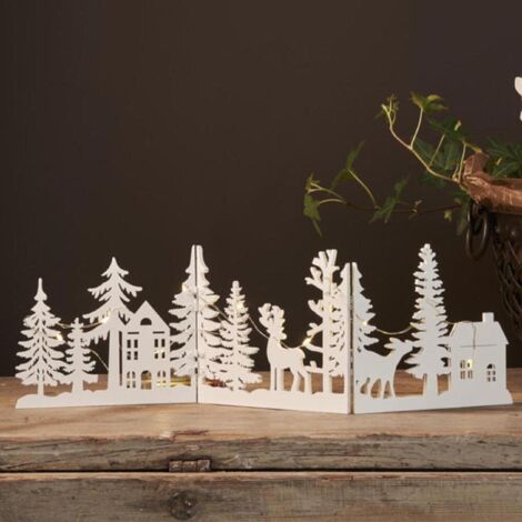Weihnachtsdeko Fauna Holz klappbare Weihnachtssilhouette B 40cm