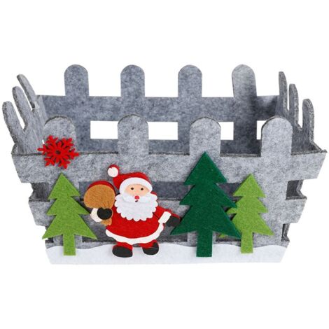 Weihnachtsdeko Filz-Körbchen 23x16x13cm
