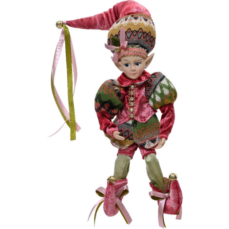 Weihnachtself aus Polyester 6x14x50 cm