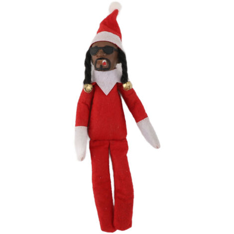 Weihnachtselfenpuppe aus Filz im Hip-Hop-Stil, festliche Dekoration für Zuhause, Party, Büro, Veranda E1
