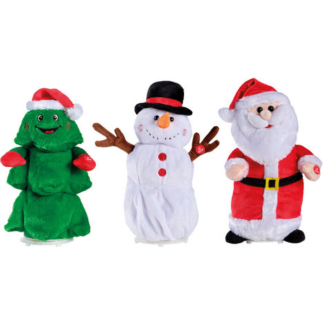 Weihnachtsfiguren-Set aus Polyester, L 17 x B 17 x H 32 cm