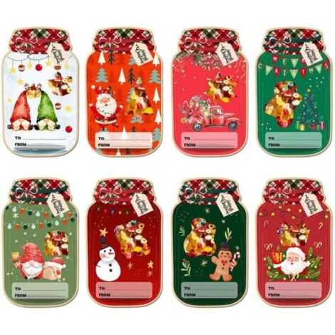 Weihnachtsgeschenke für Kinder – selbstgemachte Papierkarten im Einmachglas für Kindergeburtstage, Geschenke für die Schule, Weihnachtsgeschenke und Festtagsbedarf