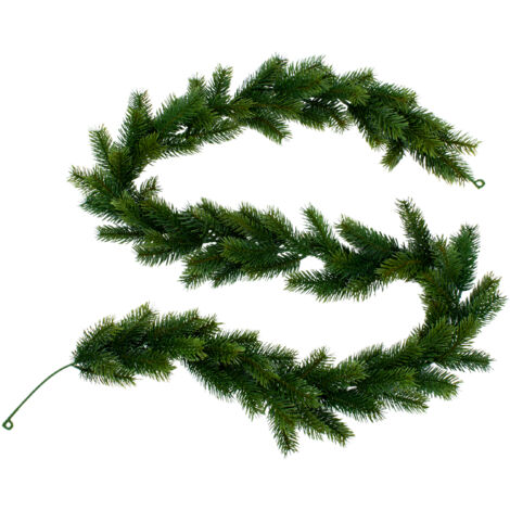 Weihnachtsgirlande aus Kunsttanne in grün - 160 cm - Deko Girlande aus Edeltanne für Außen und Innen - Kunst Tanne für Weihnachten Advent Winter