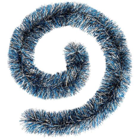 Weihnachtsgirlande Boa feiner Strang blau und gold 150x8x2m - Atmosphera créateur d'intérieur