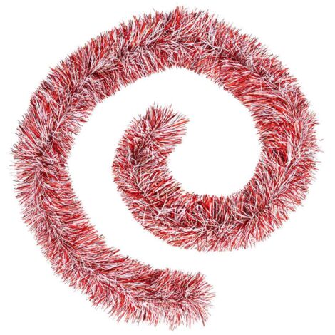 Weihnachtsgirlande Boa feiner Strang rot und weiß 150x8x2m - Atmosphera créateur d'intérieur